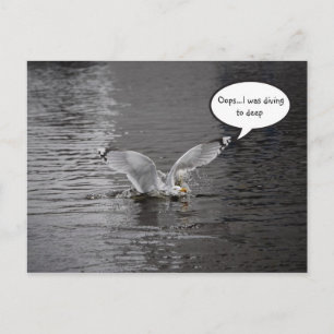 Duiken tot diep briefkaart