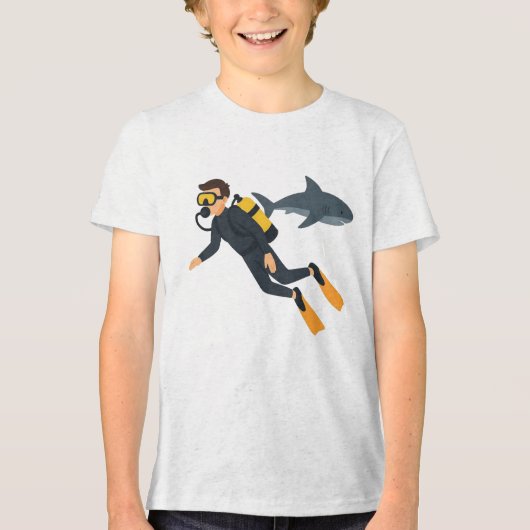 Duiken Tri-Blend Shirt (Voorkant)