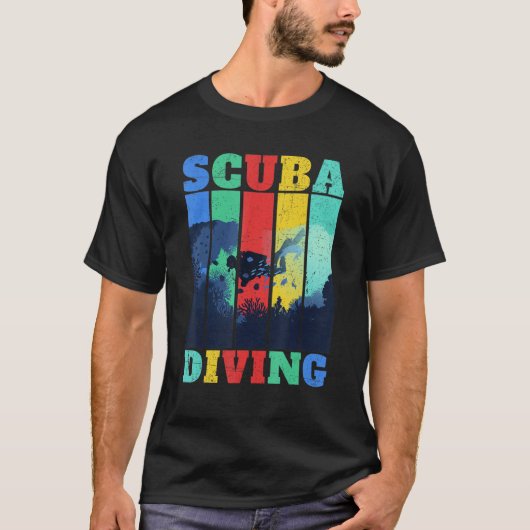 duiken van Retro Scuba T-shirt (Voorkant)