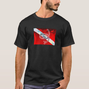 Duiken Vlag Snorkel Duikmasker Duiker Sn T-shirt