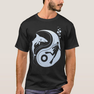 Duiken Yin Yang Onderwater Duiker Duiksport T-shirt