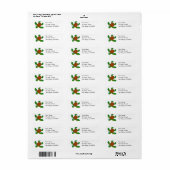 Duiken Zee Schildpad Etiket (Full Sheet)