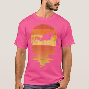 Duiken Zonsondergang 70s Duiken T-shirt