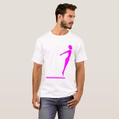 Duikend Cijfer - Magenta T-shirt (Voorkant volledig)
