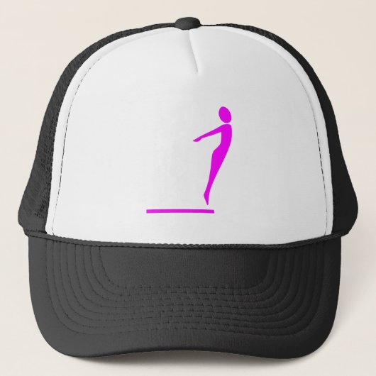 Duikend Cijfer - Magenta Trucker Pet (Voorkant)