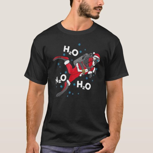 Duikend H2o H2o H2o Pun scuba T-shirt (Voorkant)