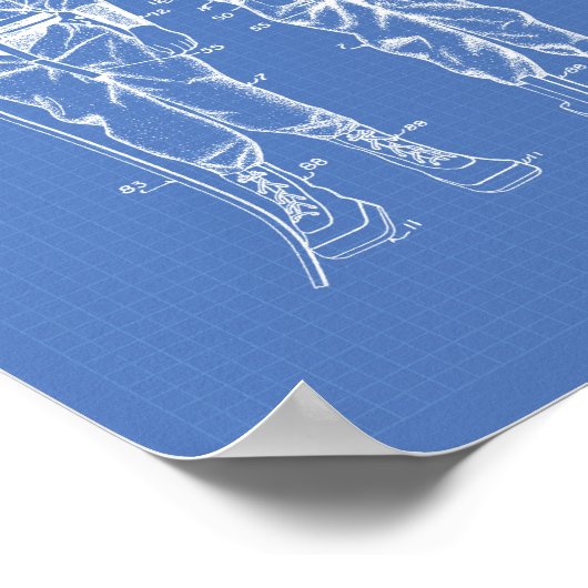 Duikend Suit 1945 Patent Art Blueprint Poster (Hoek)