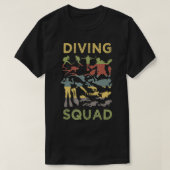 Duikend vierkant duikteam Funny Scuba duiker T-shirt (Design voorkant)