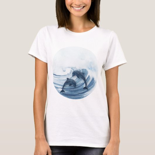 Duikende dolfijnen in het surf t-shirt (Voorkant)