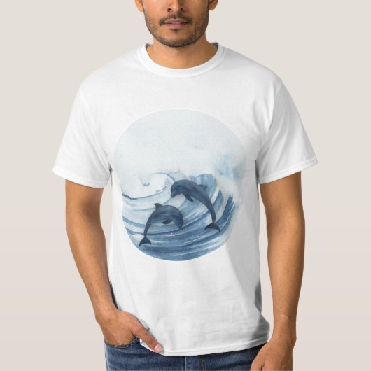 Duikende dolfijnen in het surf t-shirt (Voorkant)