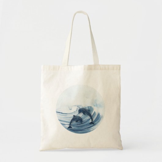 Duikende dolfijnen in het surf tote bag (Voorkant)