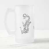 Duikende Draak Matglazen Stein Matglas Bierpul (Links)