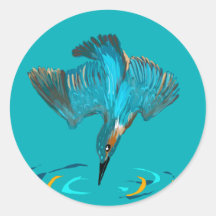 Duikende IJsvogel Wijnlabel