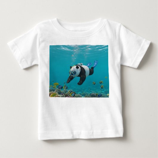 Duikende panda in koraalrif (Voorkant)