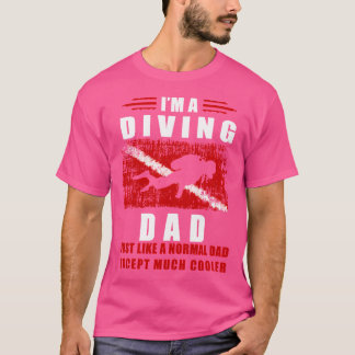 Duikende papa duikers en duiken t-shirt
