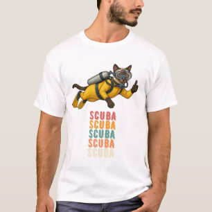 Duikende Siamese Kat Duiker T-shirt