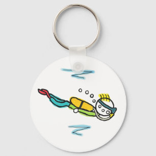 Duikende Stickman Sleutelhanger
