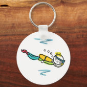 Duikende Stickman Sleutelhanger (Achterkant)