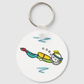 Duikende Stickman Sleutelhanger (Achterkant)
