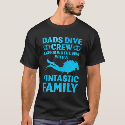 Duikende vader bekwaam openwaterduiker 4 t-shirt (Voorkant)