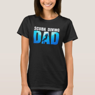 Duikende Vader Snorkelen Vrijduiken Duiker Zwemmen T-shirt