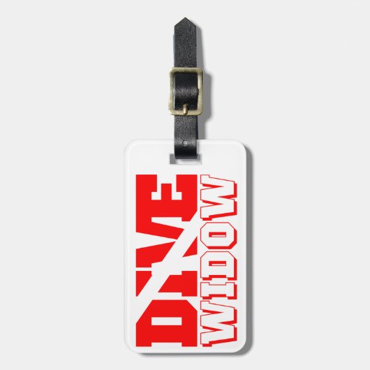 Duikende Weduwe Bagagelabel (Voorkant verticaal)