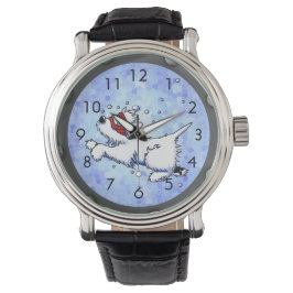 Duikende Westie Polshorloge Horloge