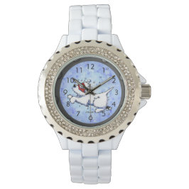 Duikende Westie Polshorloge Horloge