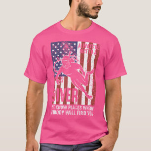 Duiker Amerikaanse vlag altijd leuk om een duiker T-shirt