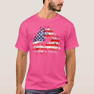 Duiker Amerikaanse Vlag Scuba Duiken Duiker T-shirt