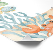 Duiker Blue Oneder Zee 1e Verjaardag Welkom Teken Perfect Poster (Hoek)