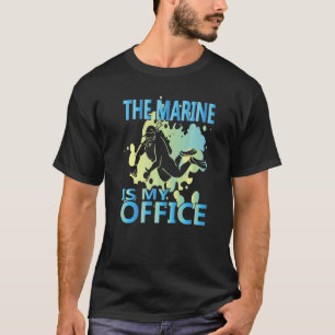 Duiker De zee is mijn Kantoor Marine Biologi T-shirt
