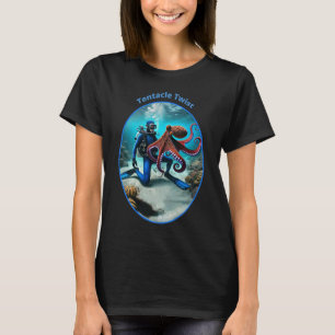 duiker die danst met een grote octopus URM T-shirt