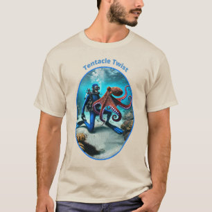 duiker die danst met een grote octopus URM T-shirt