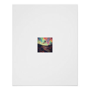 Duiker Drijft in Regenboogkleurige Lucht Perfect Poster