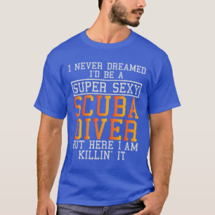 Duiker droomde nooit grappig snorkelen t-shirt
