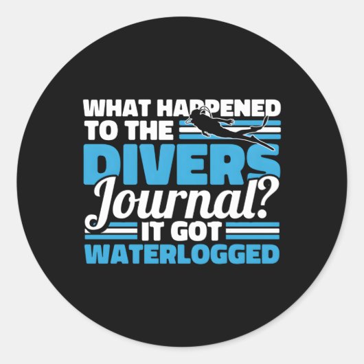 Duiker Duik Scuba Snorkelen Commercieel Duiken Ronde Sticker (Voorkant)