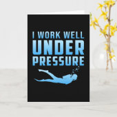 Duiker Duiken Duiken Duiken Duik Grappig Zee Gift Kaart (Gele Bloem)