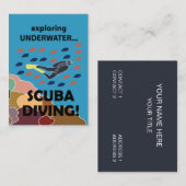 Duiker duikinstructeur visitekaartje (Voorkant / Achterkant)