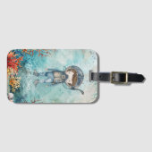 Duiker Duikt onder water Bagagelabel (Voorkant (horizontaal))