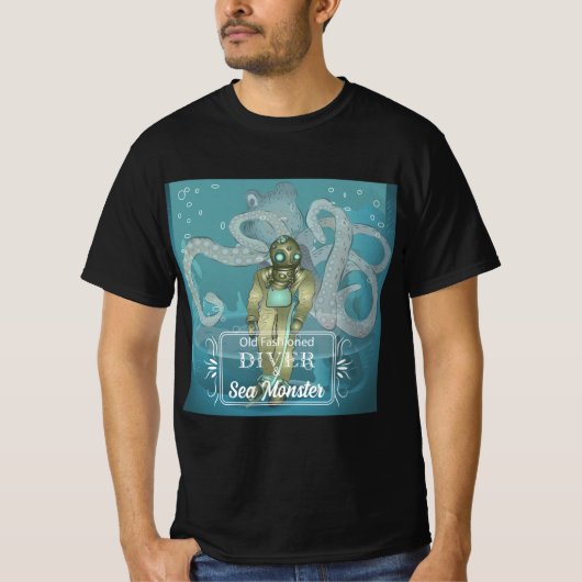  duiker en Zee monster T-shirt (Voorkant)