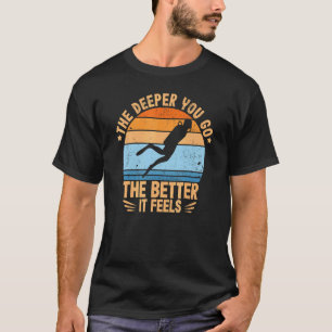 Duiker gaat dieper scubaduiken water duiker t-shirt