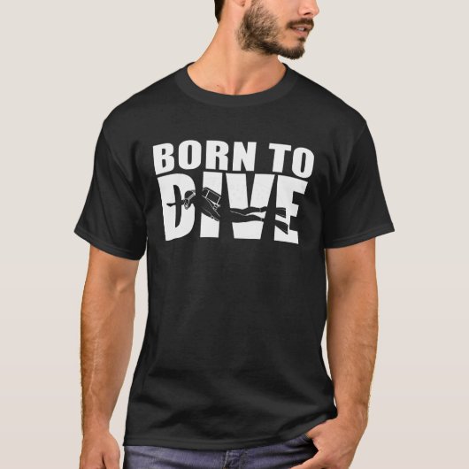 Duiker geboren om te duiken t-shirt (Voorkant)