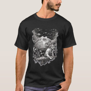 Duiker Gezonken Schip Duiken Zee Oceaan Onderwater T-shirt