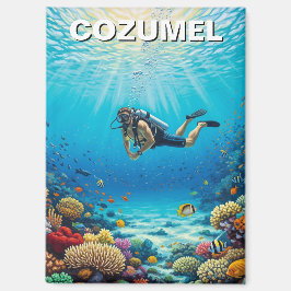Duiker in Cozumel Mexico Reizen Magneet