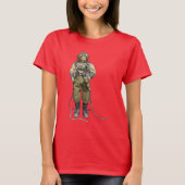 duiker met duikhelm en duiken t-shirt (Voorkant)