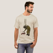  duiker met duikhelm en een laster t-shirt (Voorkant volledig)