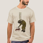 duiker met duikhelm en een laster t-shirt (Voorkant)