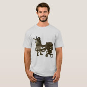  duiker met duikhelm en octopus t-shirt (Voorkant volledig)