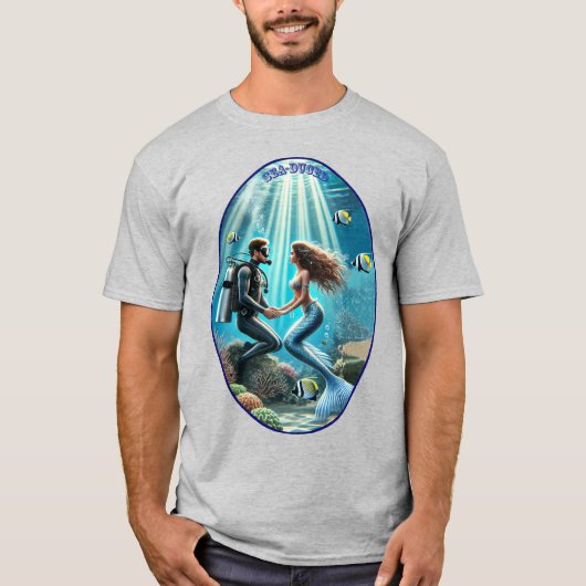 duiker met een zeemeermin URM T-shirt (Voorkant)